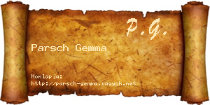 Parsch Gemma névjegykártya